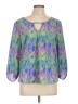 American Eagle Outfitters 100% Polyester Blue 3/4 Sleeve Blouse Size L - photo 1