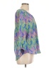 American Eagle Outfitters 100% Polyester Blue 3/4 Sleeve Blouse Size L - photo 4