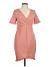 Shein Solid Pink Cocktail Dress Size 6 - photo 1