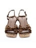Avenue 100% Leather Animal Print Brown Tan Wedges Size 9 1/2 (wide) - photo 2