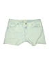 Universal Thread Solid Green Denim Shorts Size 16 - photo 1