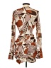 PrettyLittleThing 100% Polyester Print Brown Cocktail Dress Size 0 - photo 2