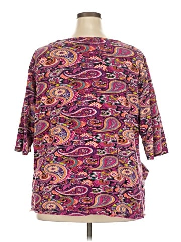 Ulla Popken 3/4 Sleeve Top (view 2)