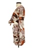 PrettyLittleThing 100% Polyester Print Brown Cocktail Dress Size 0 - photo 5