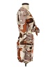 PrettyLittleThing 100% Polyester Print Brown Cocktail Dress Size 0 - photo 4