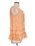 Floreat 100% Rayon Orange Sleeveless Blouse Size 10 - photo 4