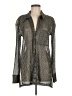 Pilcro Metallic Silver Long Sleeve Blouse Size M - photo 1