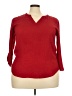 Maurices 100% Polyester Red 3/4 Sleeve Blouse Size XXL - photo 1