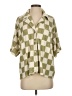 Assorted Brands Checkered-gingham Green Short Sleeve Blouse Size XS - photo 1