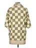 Assorted Brands Checkered-gingham Green Short Sleeve Blouse Size XS - photo 2