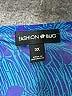 Fashion Bug 100% Polyester Blue Short Sleeve Blouse Size 3X - photo 7