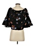Topshop Black 3/4 Sleeve Blouse Size 2 - photo 2