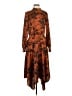 Future Collective 100% Polyester Paisley Brown Casual Dress Size S - photo 1