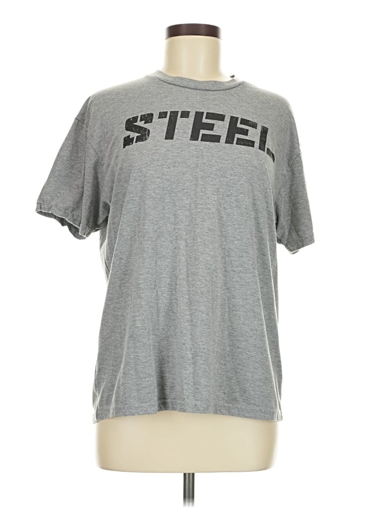 Pre-owned Assorted Brands Short Sleeve T-shirt In Silver