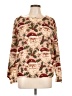 Unbranded 100% Polyester Print Tan Pullover Sweater Size L - photo 1