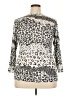 David Cline Animal Print Silver 3/4 Sleeve Top Size XXL - photo 2