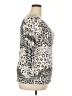 David Cline Animal Print Silver 3/4 Sleeve Top Size XXL - photo 4