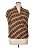 Bellatrix 100% Polyester Chevron-herringbone Brown Sleeveless Blouse Size L - photo 1