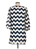 Sugarlips 100% Polyester Chevron-herringbone Blue Casual Dress Size L (estimated) - photo 2