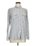 Express Print Blue Long Sleeve Blouse Size M - photo 1