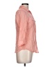 SO 100% Cotton Orange Pink 3/4 Sleeve Button-Down Shirt Size L - photo 4