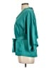 Tome 100% Polyester Teal 3/4 Sleeve Blouse Size L - photo 5