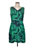 Assorted Brands 100% Viscose Graphic Green Cocktail Dress Size EU 42 / US 12 - photo 1