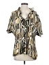 Voir Collection 100% Polyester Gold Short Sleeve Blouse Size 3X - photo 1