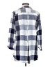 Soft Surroundings Checkered-gingham Blue 3/4 Sleeve Button-Down Shirt Size S - photo 2