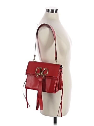 Valentino Leather Cannelle V-Ring Shoulder Bag (view 2)