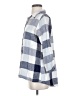 Soft Surroundings Checkered-gingham Blue 3/4 Sleeve Button-Down Shirt Size S - photo 5