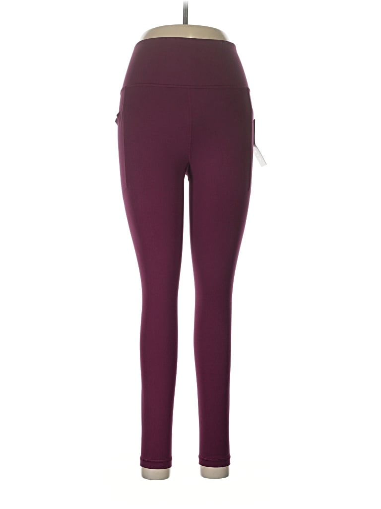 Pre-owned Athleta Active Pants In Burgundy