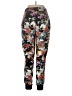 Aqua 100% Polyester Print Black Casual Pants Size L - photo 2
