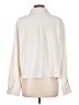 Lush 100% Polyester Solid Ivory Long Sleeve Blouse Size L - photo 2