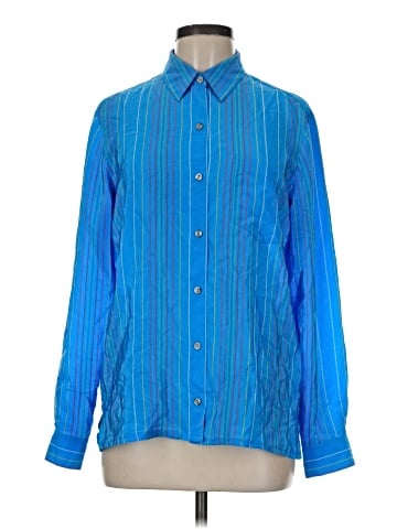 Evan Picone Long Sleeve Silk Top (view 1)