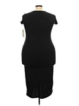 no boundaries black dress Strapless Tube Leather Zipper Waist Hip Dress