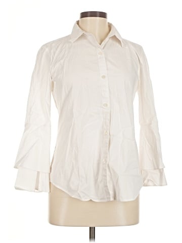 Calvin Klein 3/4 Sleeve Button-Down Shirt (view 1)