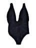 Zeraca Solid Black One Piece Swimsuit Size M - photo 2