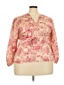 Elizabeth and James 100% Polyester Pink Tan 3/4 Sleeve Blouse Size XXL (estimated) - photo 1