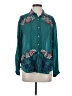 Johnny Was 100% Rayon Paisley Floral Teal Long Sleeve Blouse Size S - photo 1