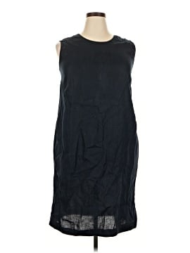 flower denim dress Blue Denim Mini Dress with Ruched and 3D Flower, Denim / M