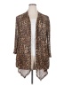 Aqua Blues Animal Print Brown Kimono Size 2X - photo 1