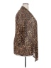 Aqua Blues Animal Print Brown Kimono Size 2X - photo 4