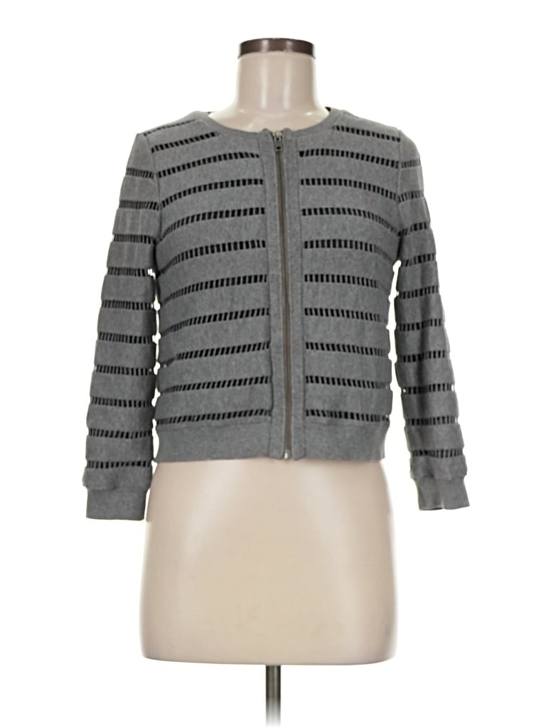 Pre-owned French Connection Cardigan Sweater In Gray