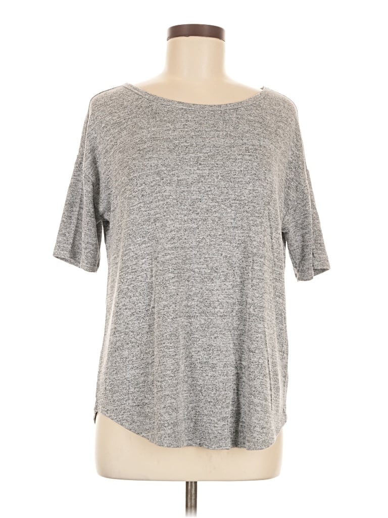 Pre-owned Gap 3/4 Sleeve T-shirt In Gray