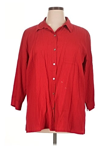 Chico's Design 3/4 Sleeve Button-Down Shirt (view 1)