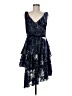 MARCHESA notte 100% Polyester Paisley Blue Cocktail Dress Size 6 - photo 1