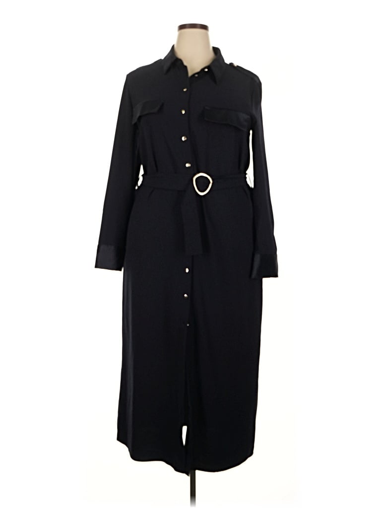 Pre-owned Zara Casual Dress In Black