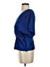Cynthia Steffe Solid Blue Short Sleeve Blouse Size S - photo 5