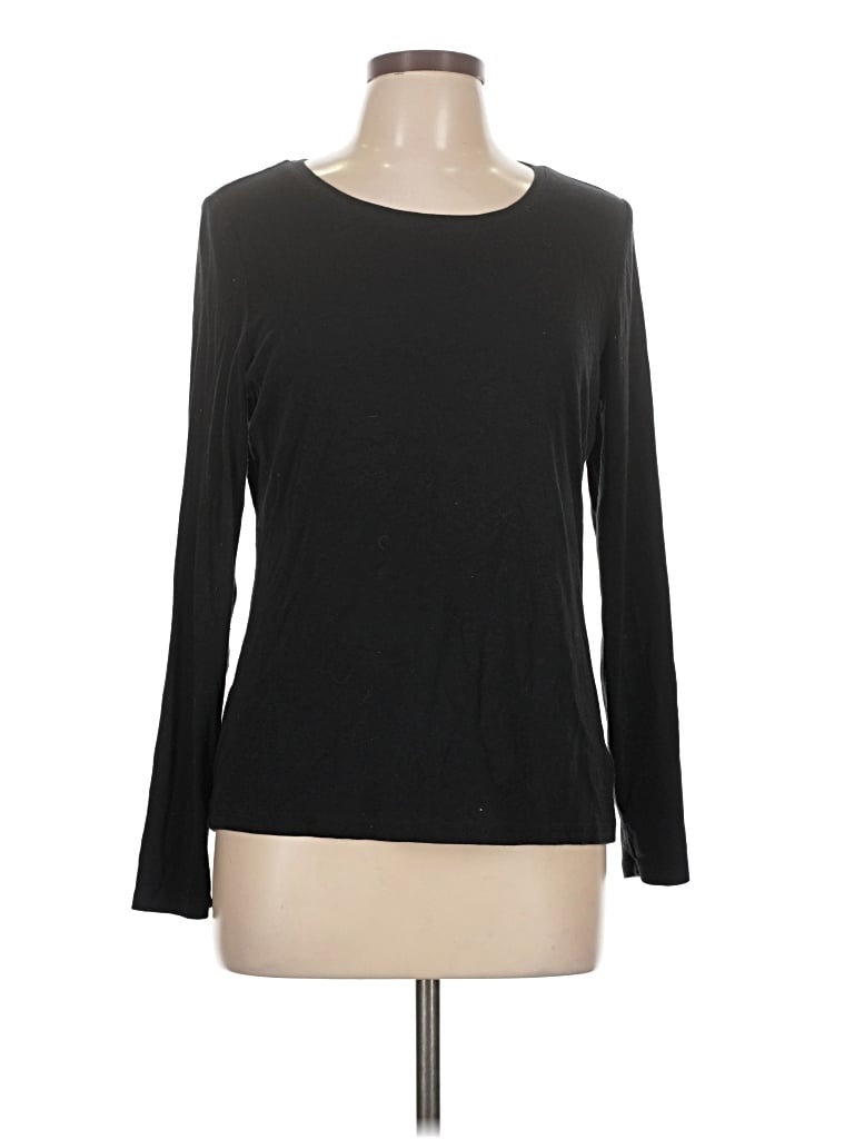 Pre-owned Jones New York Long Sleeve T-shirt In Black